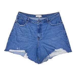 Abercrombie & Fitch Curvy Love High-Rise Denim Shorts - Size 33